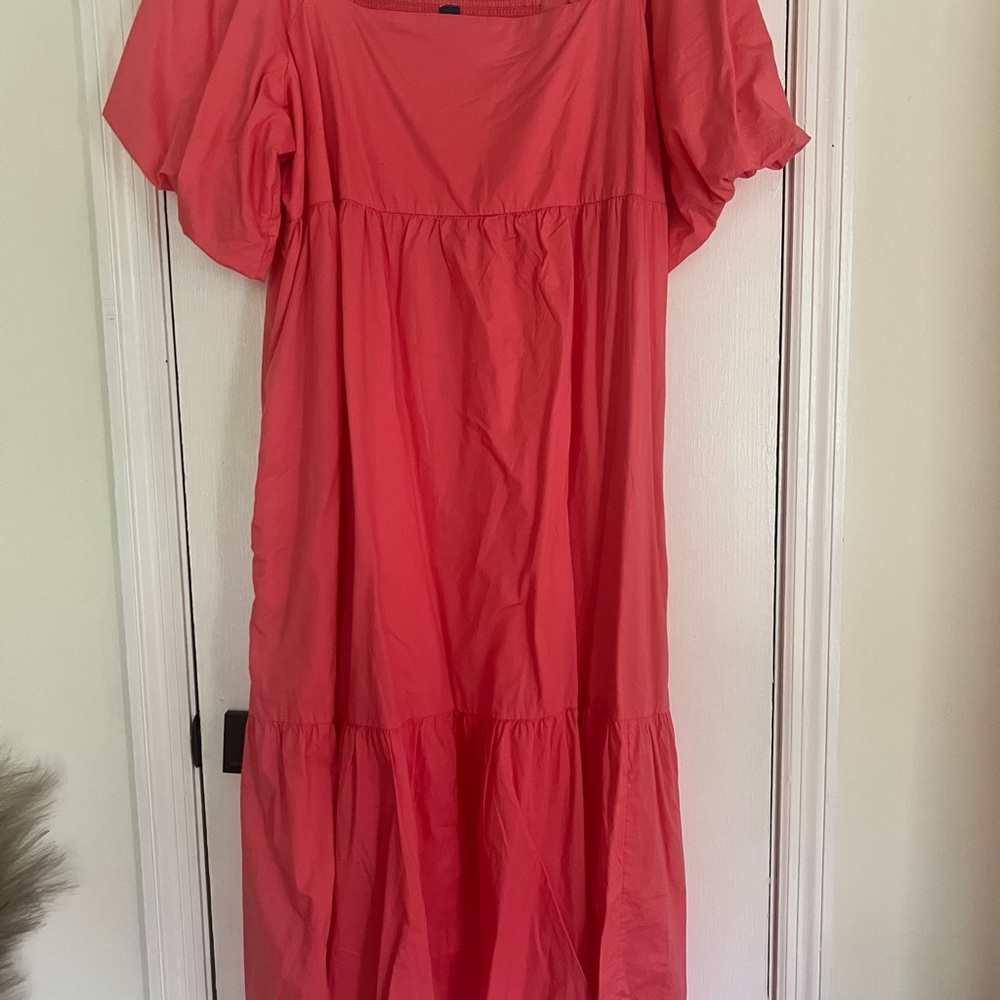 Coral Short Sleeve Dress